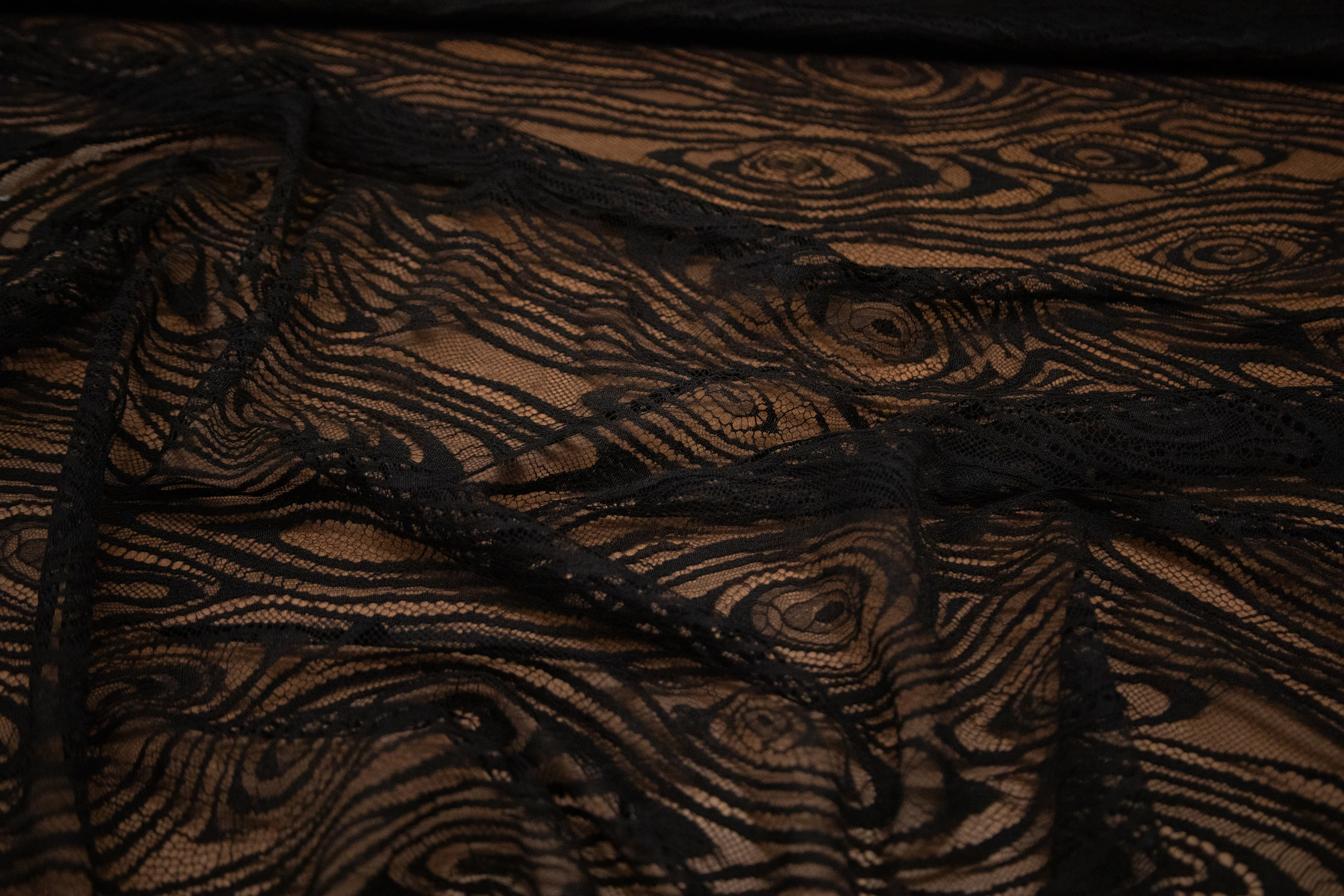 Abstract Lace in Black, Made in France - Image 3